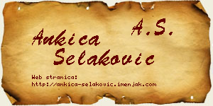 Ankica Selaković vizit kartica
